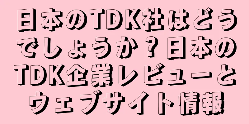 日本のTDK社はどうでしょうか？日本のTDK企業レビューとウェブサイト情報