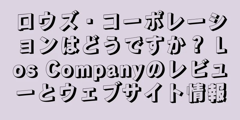 ロウズ・コーポレーションはどうですか？ Los Companyのレビューとウェブサイト情報