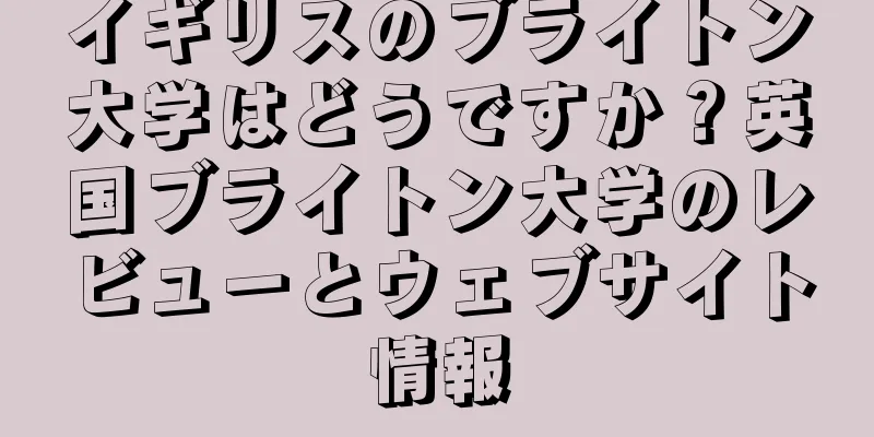 イギリスのブライトン大学はどうですか？英国ブライトン大学のレビューとウェブサイト情報