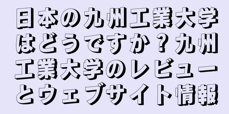日本の九州工業大学はどうですか？九州工業大学のレビューとウェブサイト情報