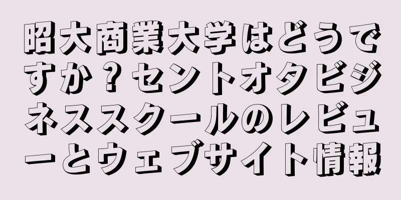 昭大商業大学はどうですか？セントオタビジネススクールのレビューとウェブサイト情報
