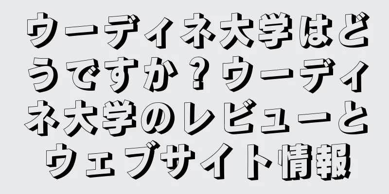 ウーディネ大学はどうですか？ウーディネ大学のレビューとウェブサイト情報