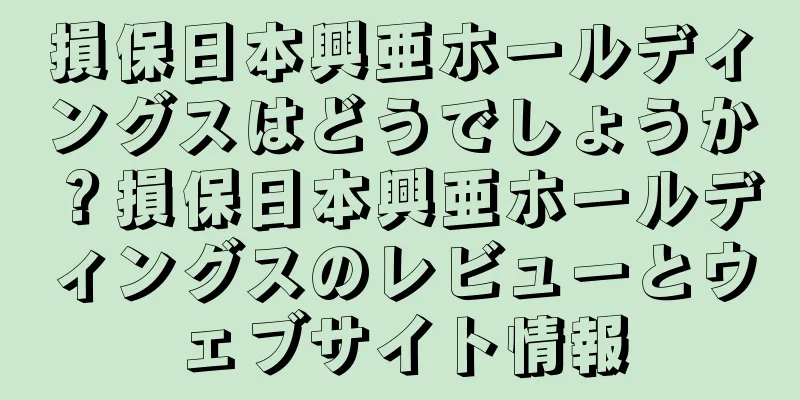 損保日本興亜ホールディングスはどうでしょうか？損保日本興亜ホールディングスのレビューとウェブサイト情報