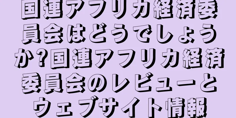 国連アフリカ経済委員会はどうでしょうか?国連アフリカ経済委員会のレビューとウェブサイト情報