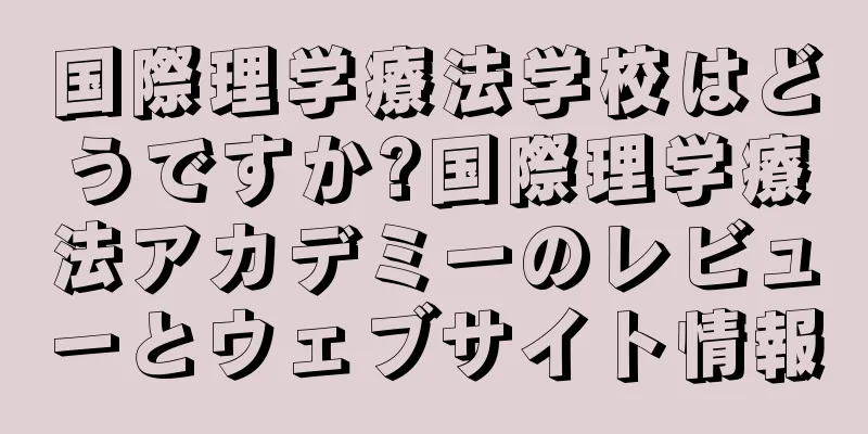 国際理学療法学校はどうですか?国際理学療法アカデミーのレビューとウェブサイト情報