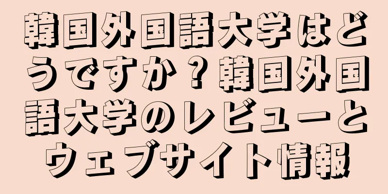 韓国外国語大学はどうですか？韓国外国語大学のレビューとウェブサイト情報