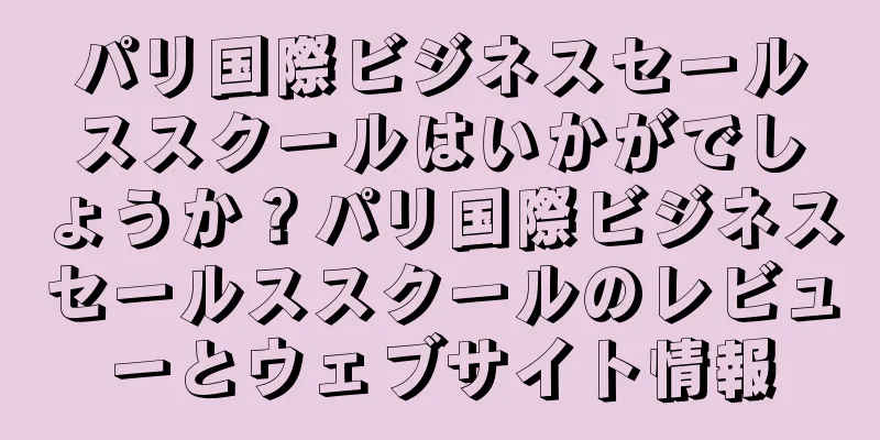 パリ国際ビジネスセールススクールはいかがでしょうか？パリ国際ビジネスセールススクールのレビューとウェブサイト情報