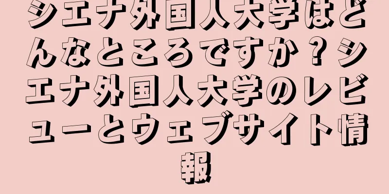シエナ外国人大学はどんなところですか？シエナ外国人大学のレビューとウェブサイト情報