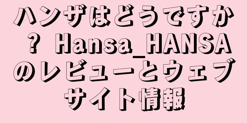 ハンザはどうですか？ Hansa_HANSAのレビューとウェブサイト情報
