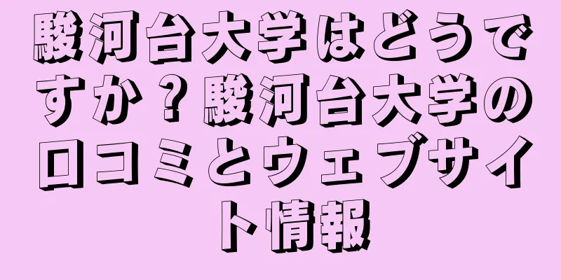 駿河台大学はどうですか？駿河台大学の口コミとウェブサイト情報