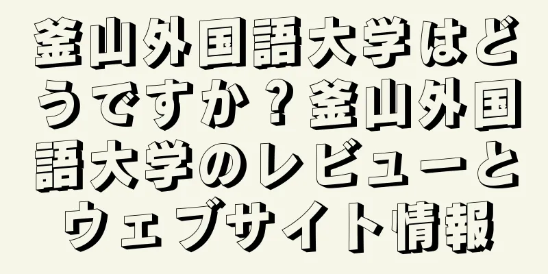 釜山外国語大学はどうですか？釜山外国語大学のレビューとウェブサイト情報
