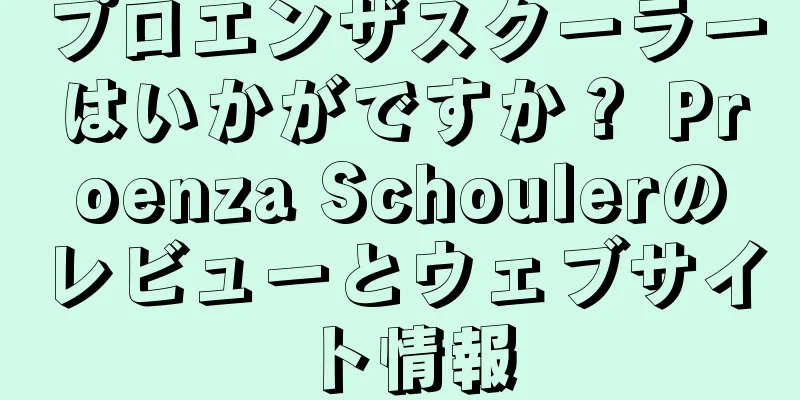 プロエンザスクーラーはいかがですか？ Proenza Schoulerのレビューとウェブサイト情報