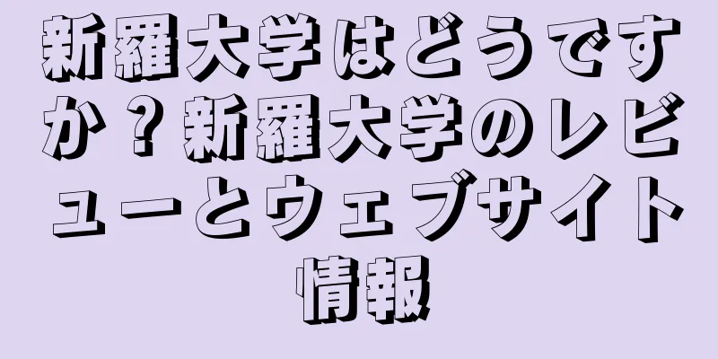 新羅大学はどうですか？新羅大学のレビューとウェブサイト情報