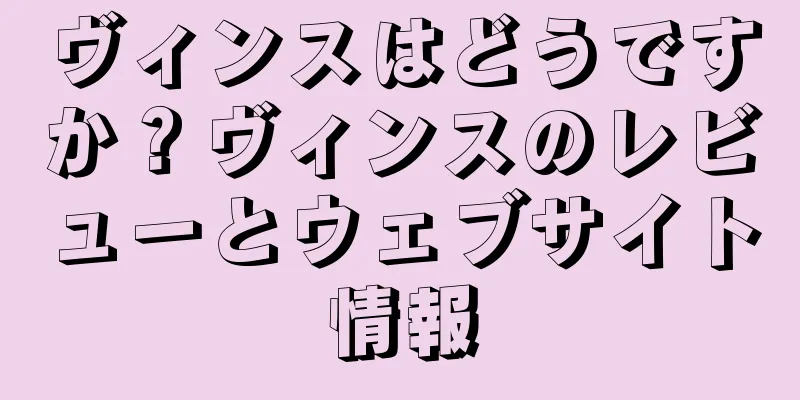ヴィンスはどうですか？ヴィンスのレビューとウェブサイト情報